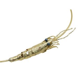 Sedna Shrimp Choker with blue pearl eyes
